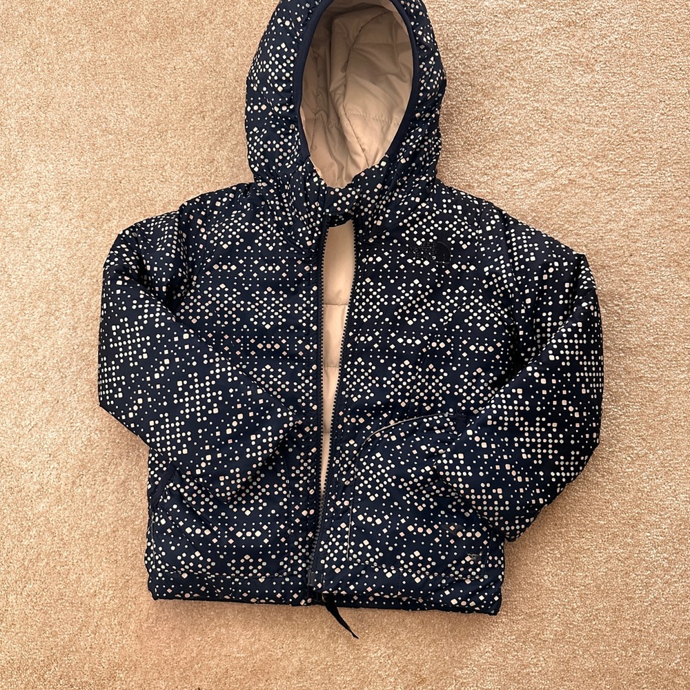 north face reversible perrito 3t coat jacket used great condition blue